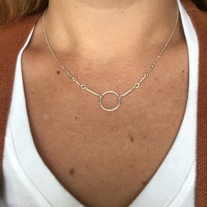 Sterling silver O necklace
